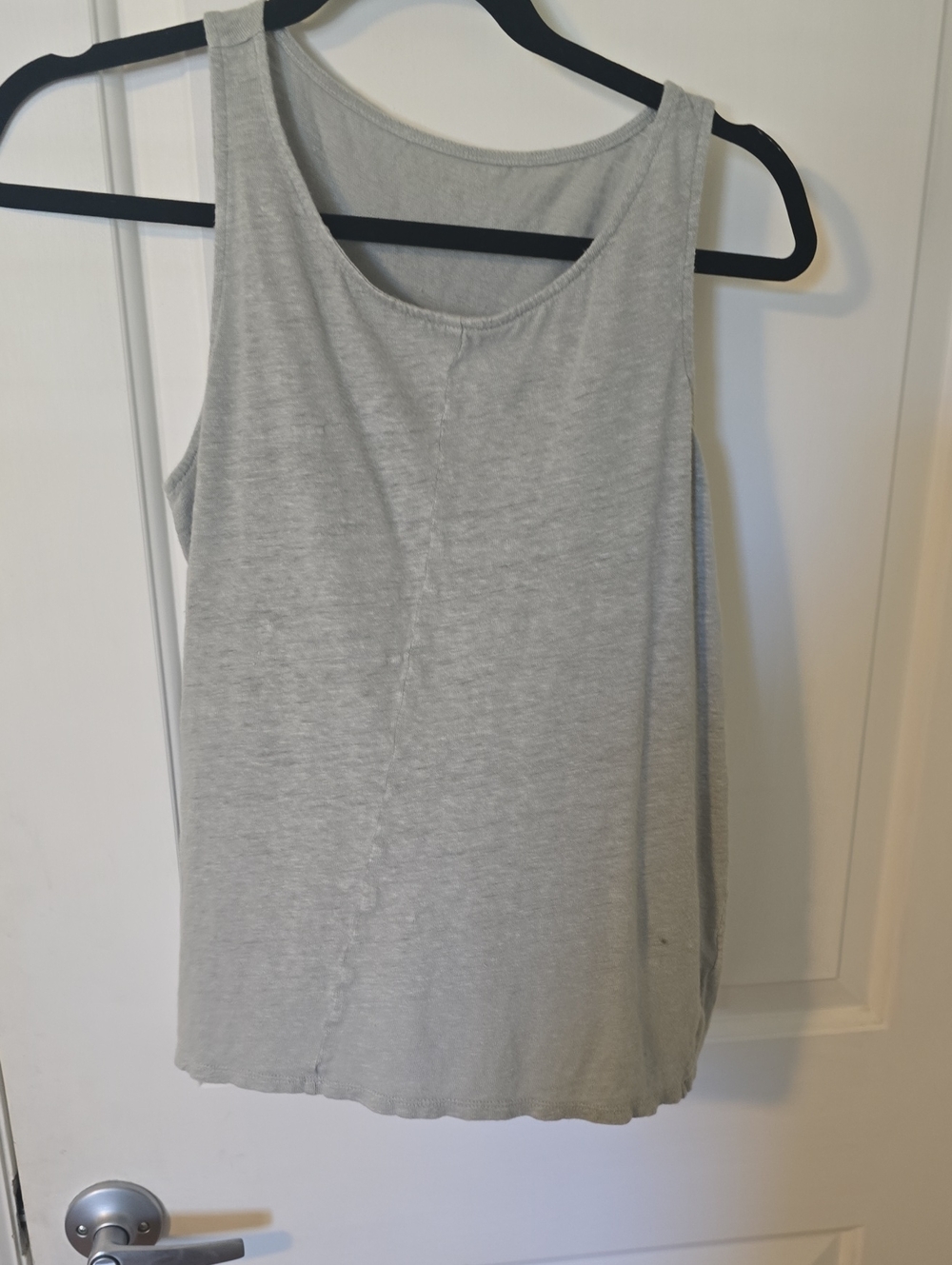 Garnet Hill Light Gray Scoop Neck Tank